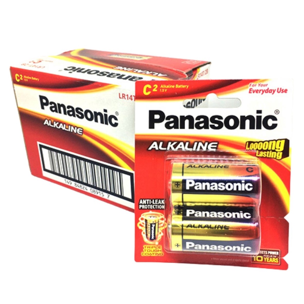 Pin trung Panasonic alkaline LR14T xuất xứ Nhật dung lượng cao