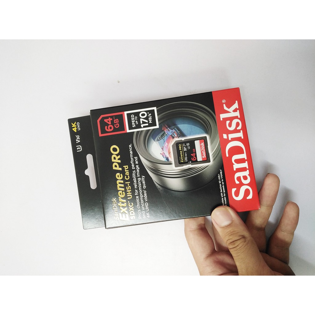 Thẻ Nhớ SanDisk 64GB 200MB/s Extreme Pro SDXC (Thay thế Ver cũ 2019 170MB/s) | Chính Hãng