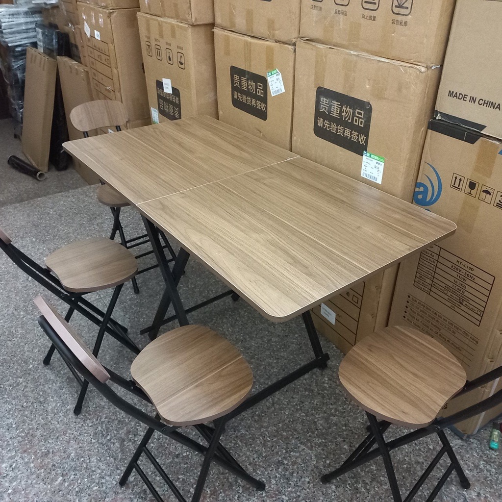 Bộ Bàn Ghế Phòng Ăn, Phòng Khách Gấp Gọn Tiện Lợi Đa Năng Hai Mảnh Có 3 Màu Phù Hợp