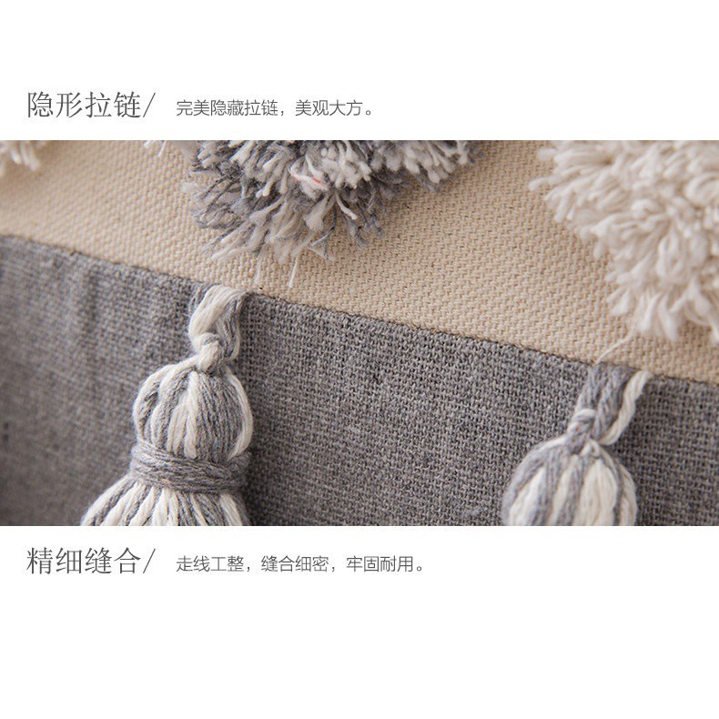 Vỏ gối 30x50cm/45x45cm có khóa kéo dùng trang trí phòng khách