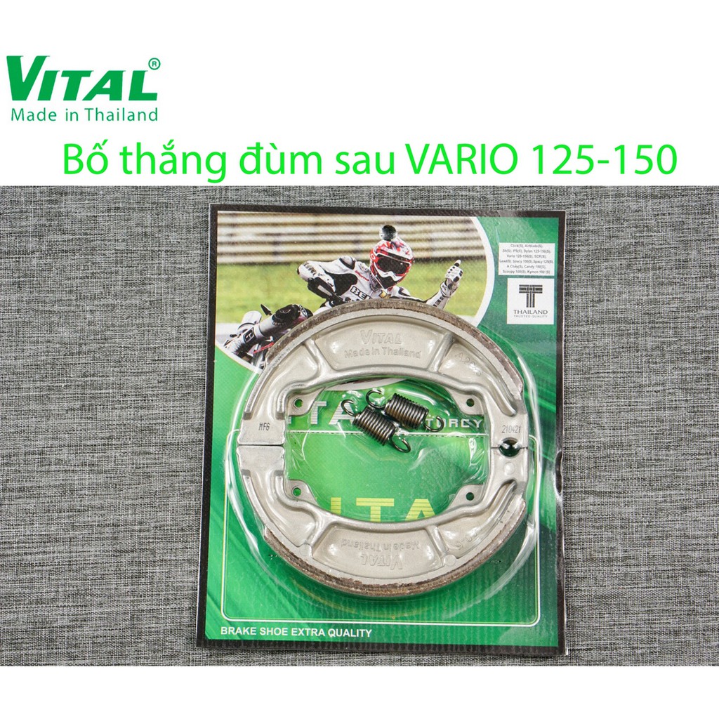 Bố thắng đĩa trước + sau Honda VARIO nhập khẩu hiệu VITAL - Má phanh xe máy, bố thắng đĩa VITAL chính hãng Thái lan