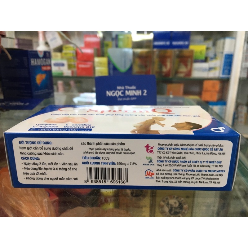 ✅ [Chính Hãng] Sprerm Q cung cấp các chất cần thiết giúp tăng cường sức khoẻ sinh sản cho nam giới