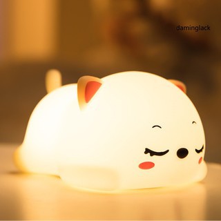 Đèn Ngủ Silicone Mèo Con và Đám Mây Siêu Dễ Thương Có Điều Khiển Từ Xa 16 Màu, Thay Đổi Màu Sắc
