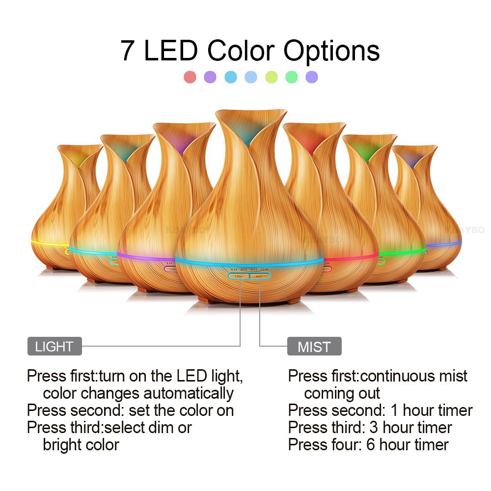 MÁY KHUẾCH TÁN TINH DẦU TUYLIP CAO CẤP (Kèm Điều Khiển)