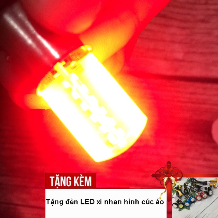 Đèn LED chớp hậu Silicon loại 48 Led cho ô tô, xe máy A234-KC3 - Tặng kèm đèn xi nhan cúc áo