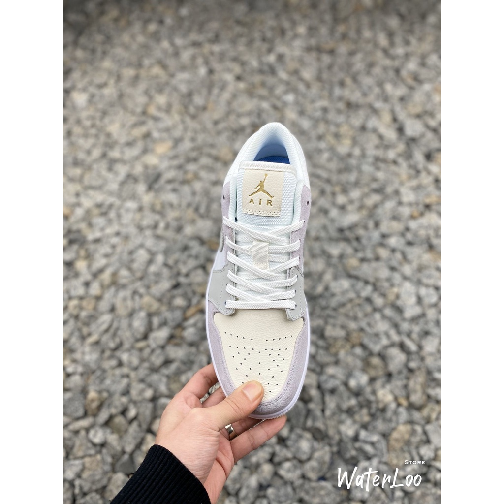 Giày Thể Thao Air Jordan 1 Low Paris Thấp Cổ Màu Xám Xanh Phù Hợp Mọi Dịp Cho Cả Nam Và Nữ Waterloo Shop