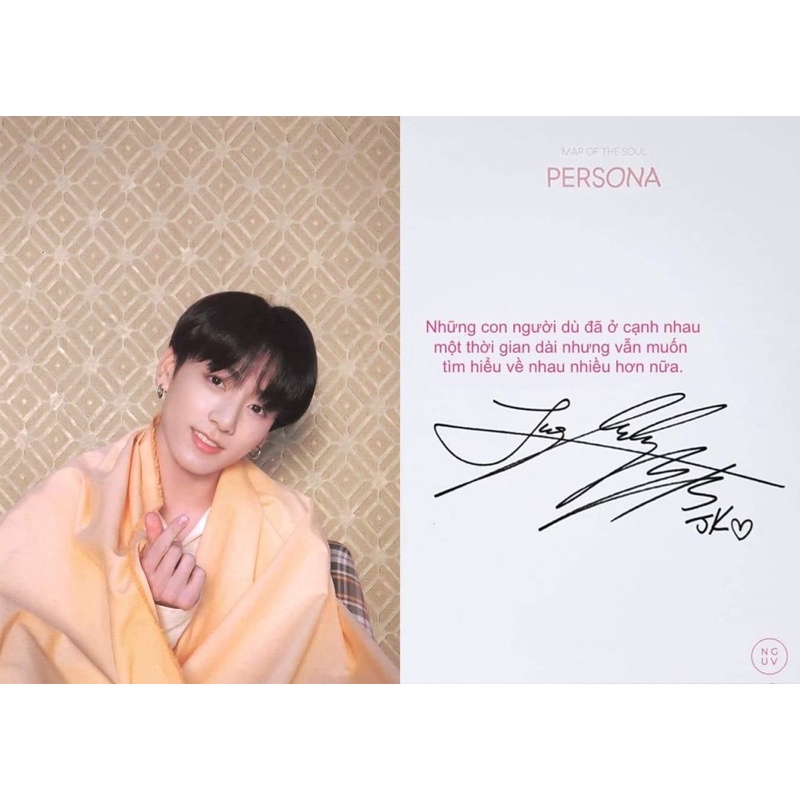 Poscard Tae, Jungkook, RM, JHOPE, Jimin album Persona off