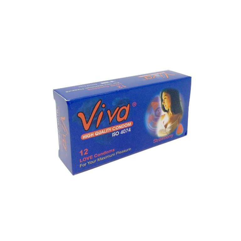 [Giá Rẻ] Bao cao su Viva hương dâu hộp 12 cái