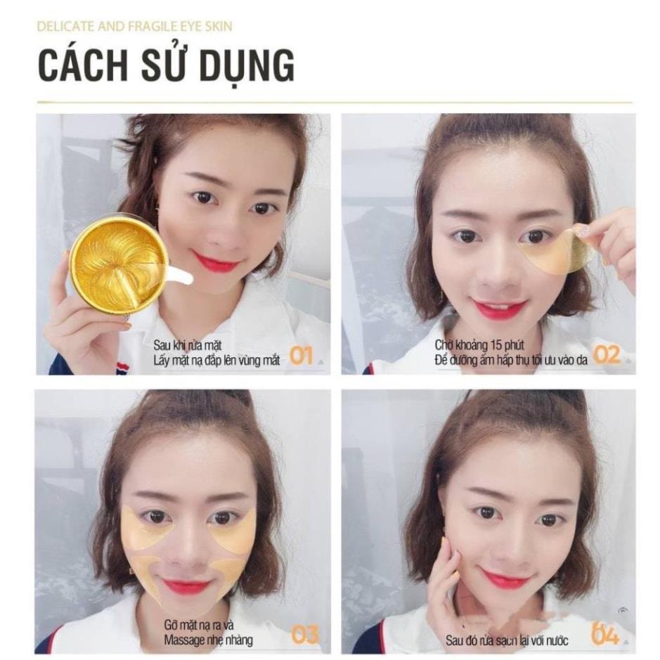 Hộp Mặt nạ mắt, mặt nạ BIOAQUA dưỡng ẩm làm sáng giảm quầng thâm và  nếp nhăn ZUZU