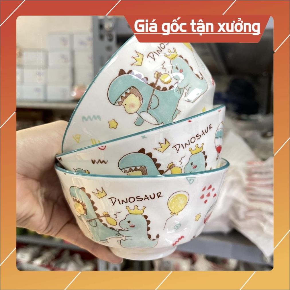 Giá Siêu Rẻ  Bát đĩa gốm sứ decor trang trí đồ ăn cho bé siêu đẹp Tổng hợp sét bát đĩa khủng long