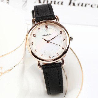 Đồng hồ nữ Doukou dây da thời trang mềm mại ôm tay