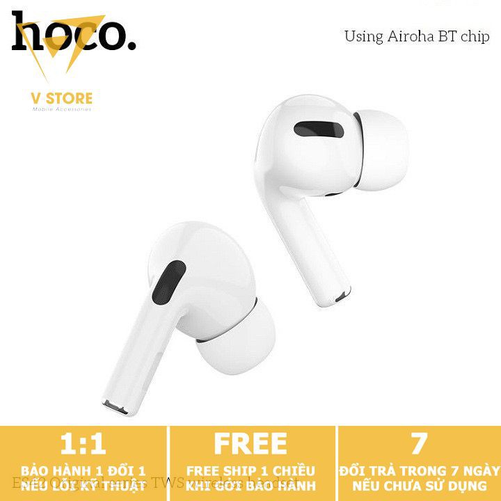 TAI NGHE BLUETOOTH HOCO ES42 CẢM ỨNG 2 BÊN TWS CÓ MIC  ĐỊNH VỊ ĐỔI TÊN TĂNG GIẢM ÂM LƯỢNG - ĐEN [HOCO ĐÀ NẴNG]