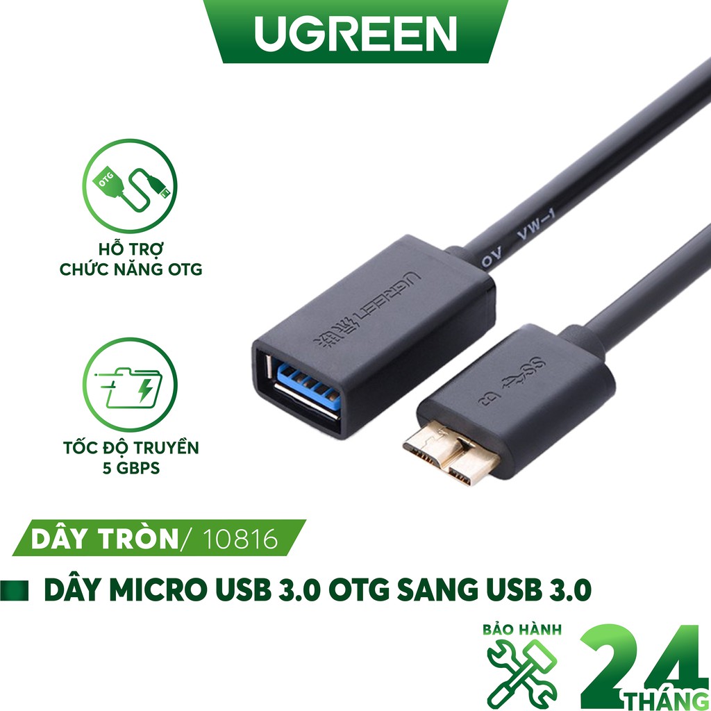 Cáp chuyển đổi Micro B sang USB 3.0 Ugreen 10801
