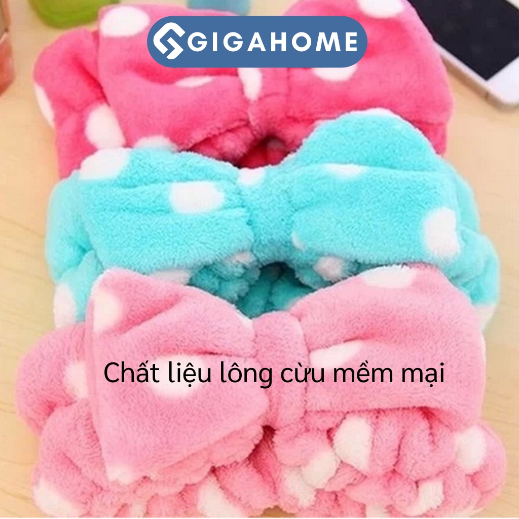 Băng Đô Rửa Mặt GIGAHOME Kiểu Nơ Phong Cách Hàn Quốc Tiện Dụng, Đáng Yêu 3255