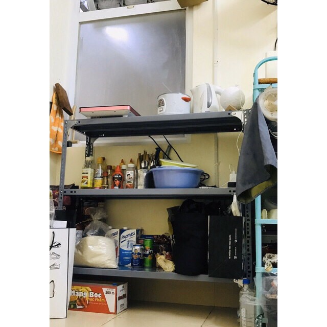 Kệ sắt v lỗ đa năng 3 tầng: Dài 1m Rộng 30 cao 1m