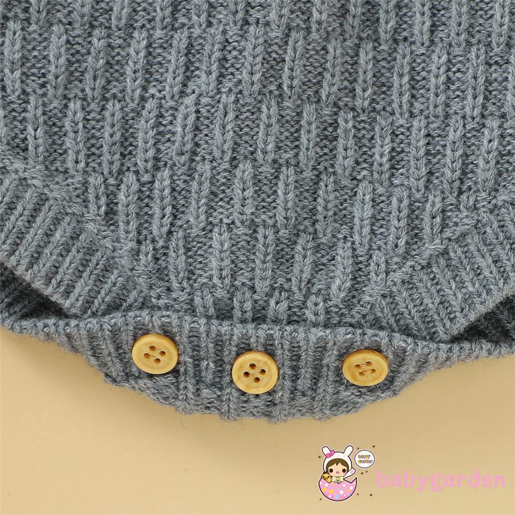 Set romper không tay kèm mũ len thời trang xinh xắn cho bé gái