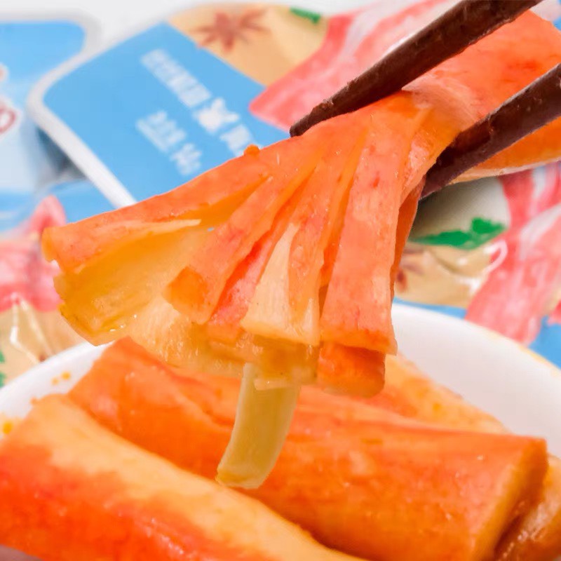 Hộp 20 Gói Thanh Cua Cay Tẩm Vị Ăn Liền, Đồ Ăn Cay Tứ Xuyên Siêu Ngon
