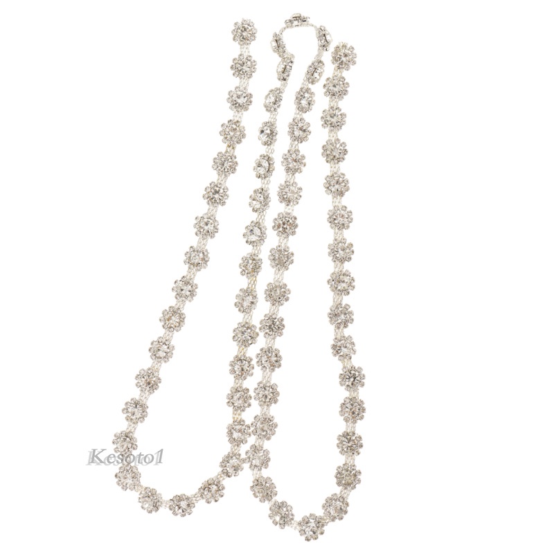 Dây chuyền ruy băng kim cương giả Diamante 1 Yard cho đám cưới