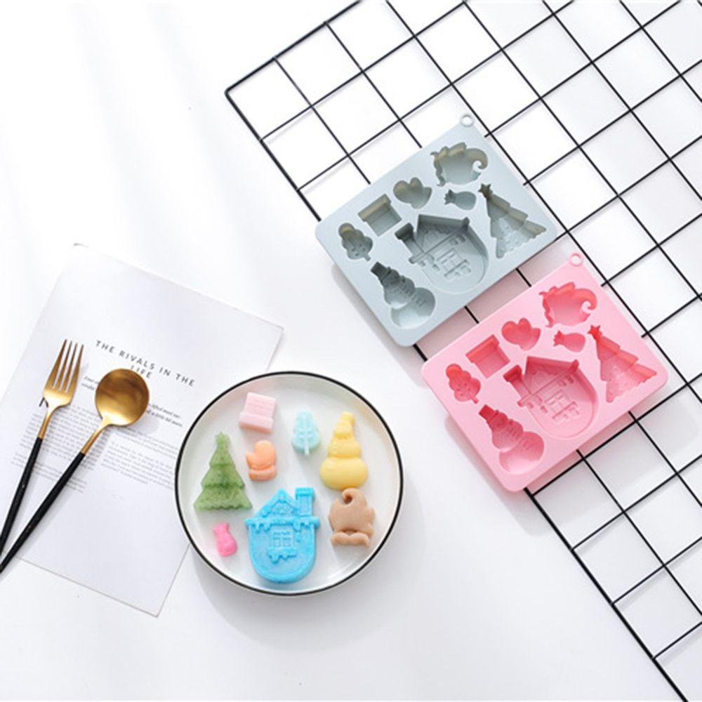 CONOPERY Khuôn Silicone Làm Bánh 8 Ngăn Chủ Đề Giáng Sinh