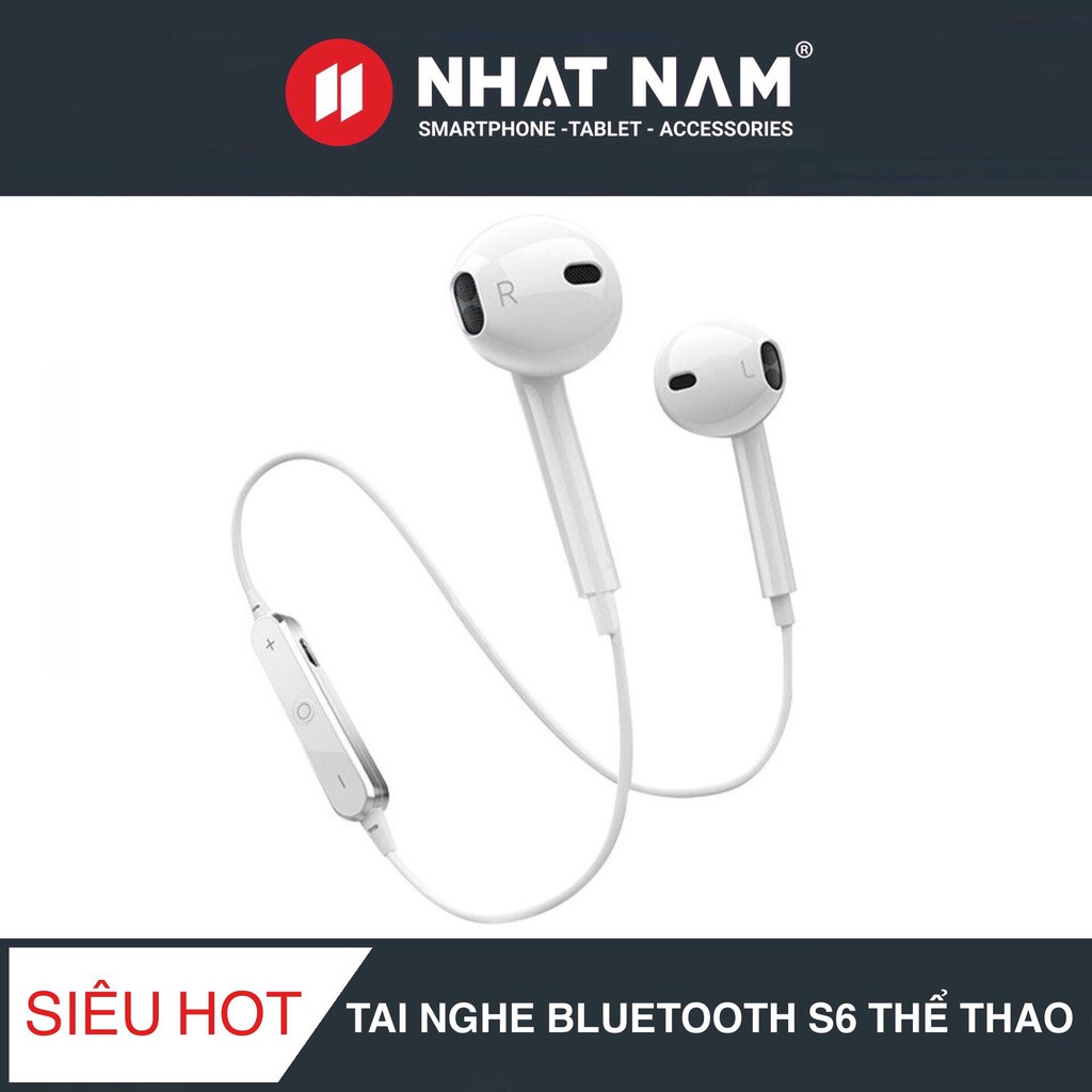 [Mã ELFLASH5 giảm 20K đơn 50K] Tai nghe Bluetooth S6 siêu bass không dây, có mic đàm thoại