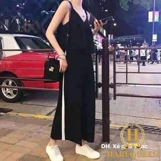 Quần ống suông xẻ gấu 1 sọc dho0520