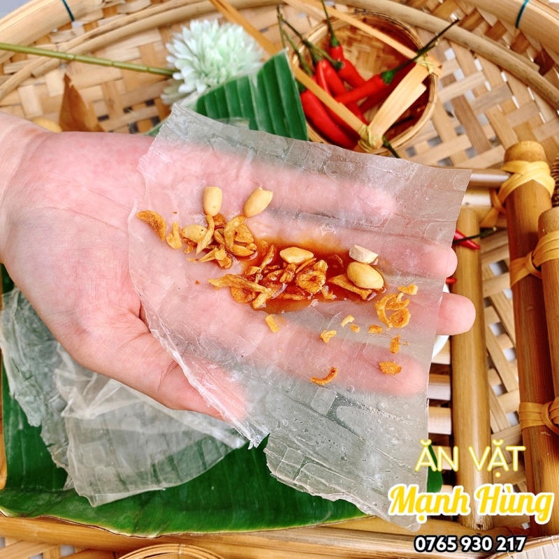 BÁNH TRÁNG PHƠI SƯƠNG CHẤM SỐT ME CHUA NGỌT ĐẬM ĐÀ BÁNH TRÁNG MẠNH HÙNG ĂN VẶT GIÁ RẺ SÀI GÒN