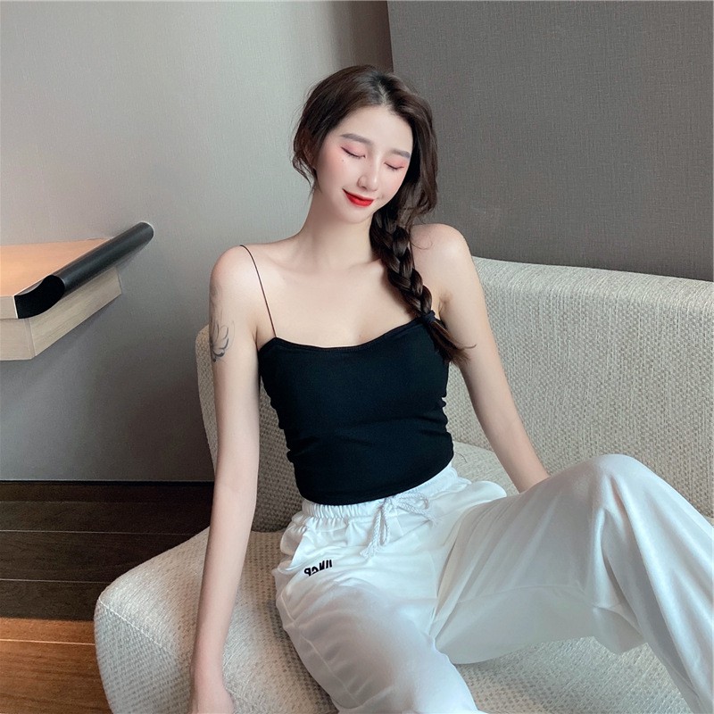 Áo Bra 2 Dây ⭐FREESHIP⭐ Bra Cotton Mút Mỏng - Áo Ngực Không Gọng Dáng Dài 259