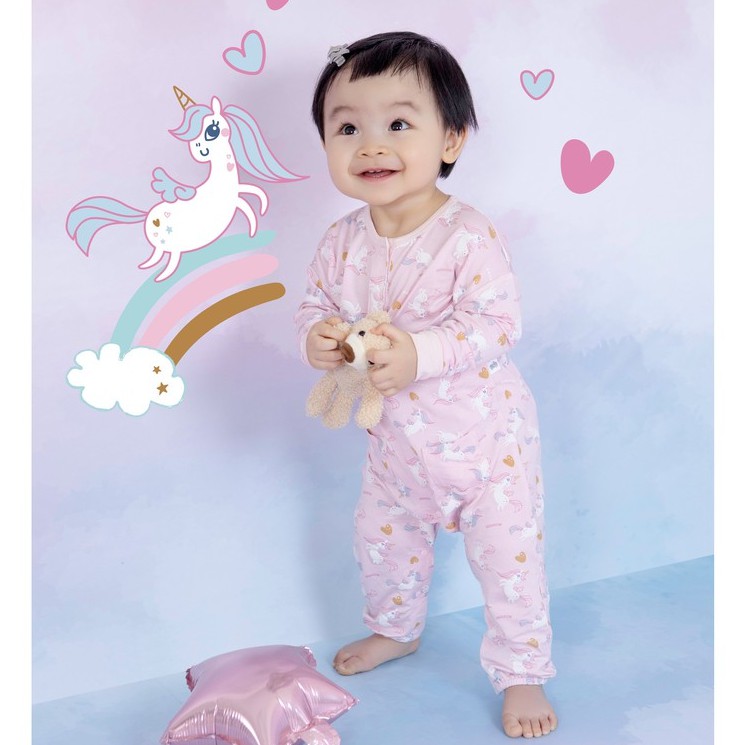 Chaang Body dài cúc giữa sơ sinh Pony&amp;Dino