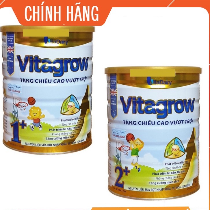 Combo 2 lon Sữa Vitagrow 1+ 2+ lon 900g date mới