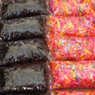 ( Bán sỉ ) Bịch 01kg dây thun buộc tóc (Tùy chọn Mầu Đen và Mầu các loại)