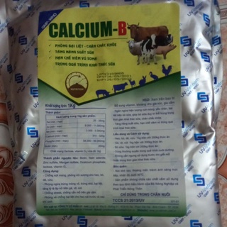 Calcium B 1kg, cung cấp canxi cho gia súc và gia cầm