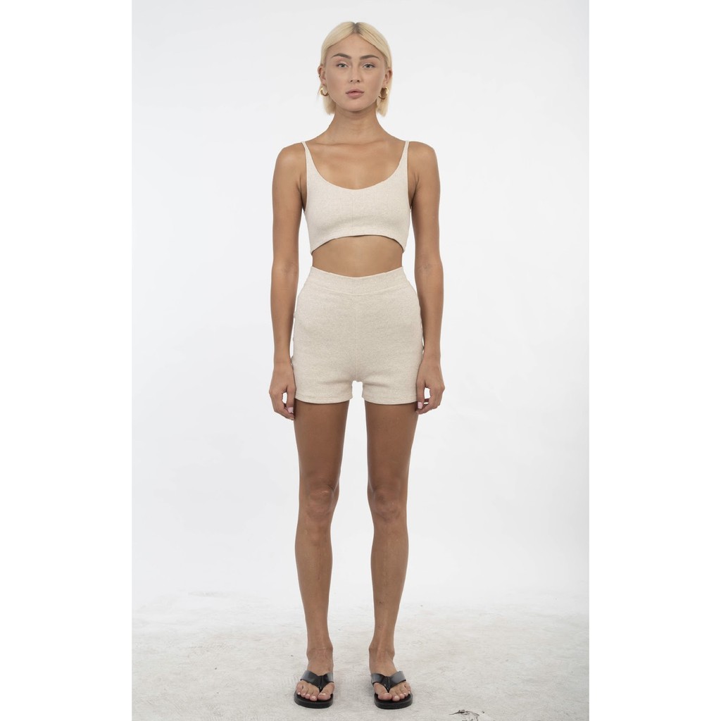 là min - Quần Ngắn Beige Knit Shorts | BigBuy360 - bigbuy360.vn