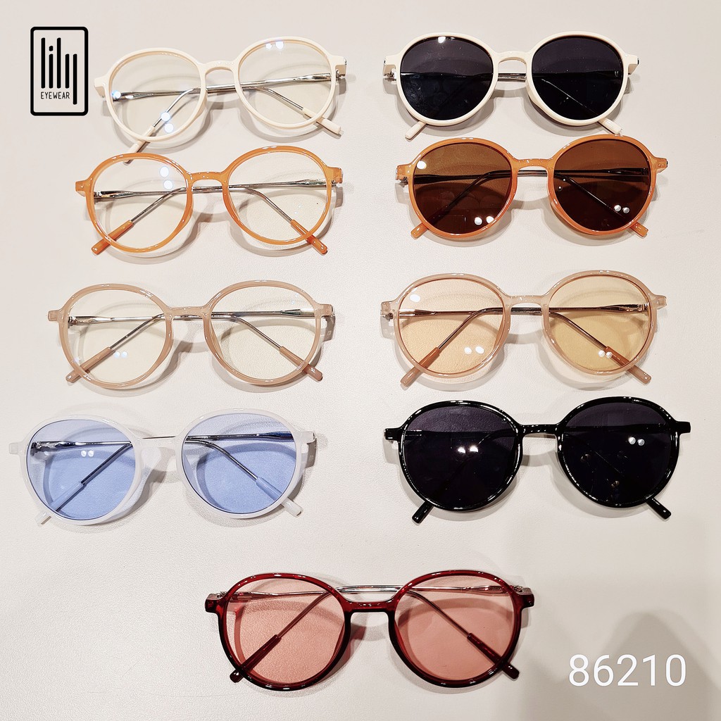 Kính mát nam nữ Lilyeyewear thiết kế mắt tròn dễ đeo, phù hợp với nhiều khuôn mặt - 86210