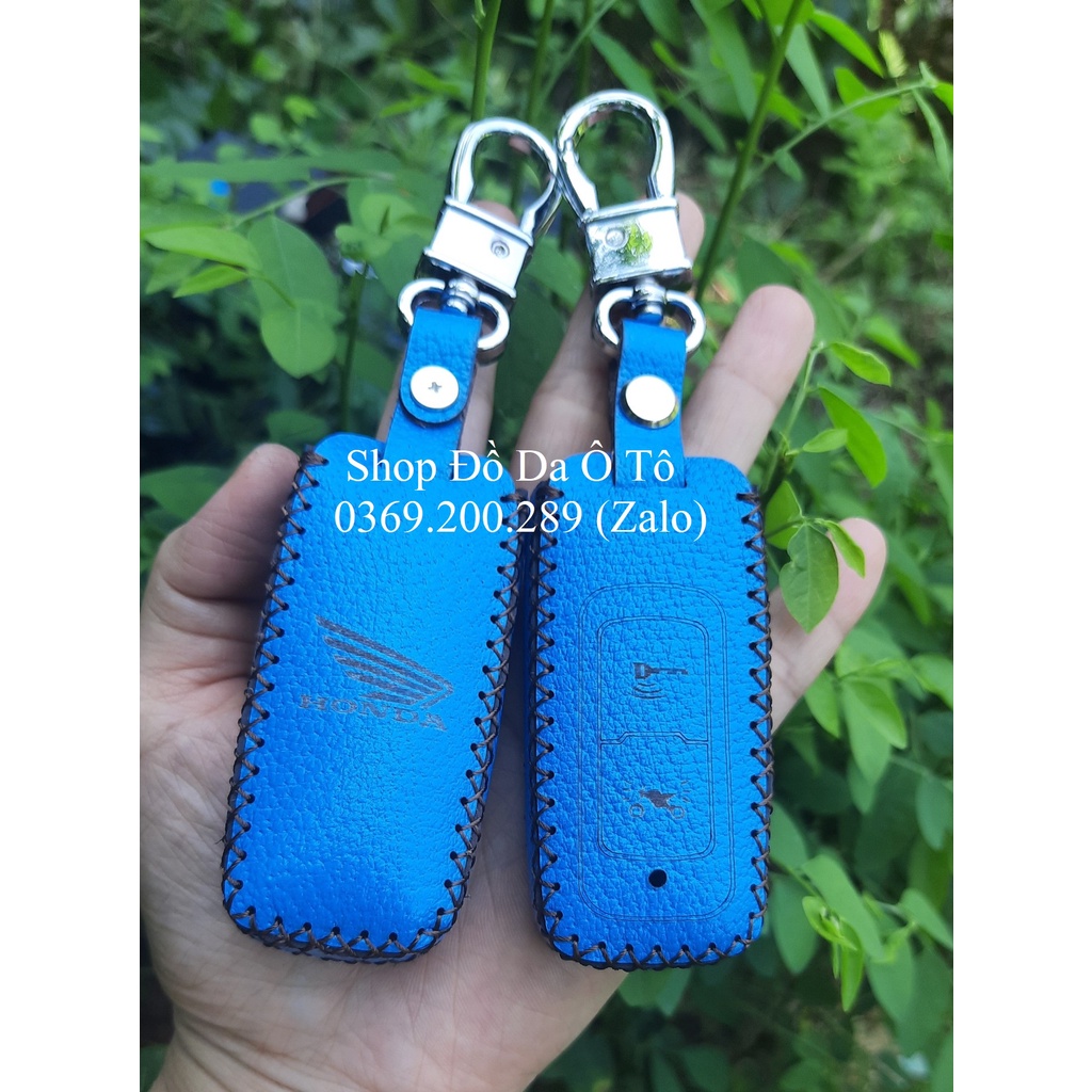 [UY TÍN] Bao Da Chìa Khóa smart key Honda SH 2021, SH 2022, SH 350i (loại 2 nút bấm) bằng da bò thật, bảo hành 12 tháng