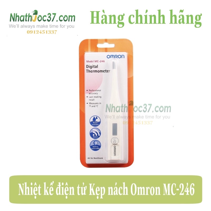 Nhiệt kế điện tử Omron MC-246 đo nách, miệng, hậu môn. Omron MC-246 Digital Thermometer HÀNG CHÍNH HÃNG