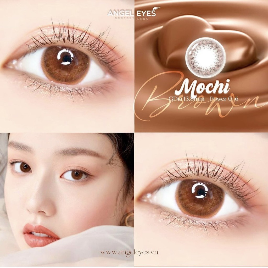 Kính Áp Tròng / Lens mắt nâu tự nhiên áp tròng không giãn CLASSIC 6-12H Mochi Độ:0-6