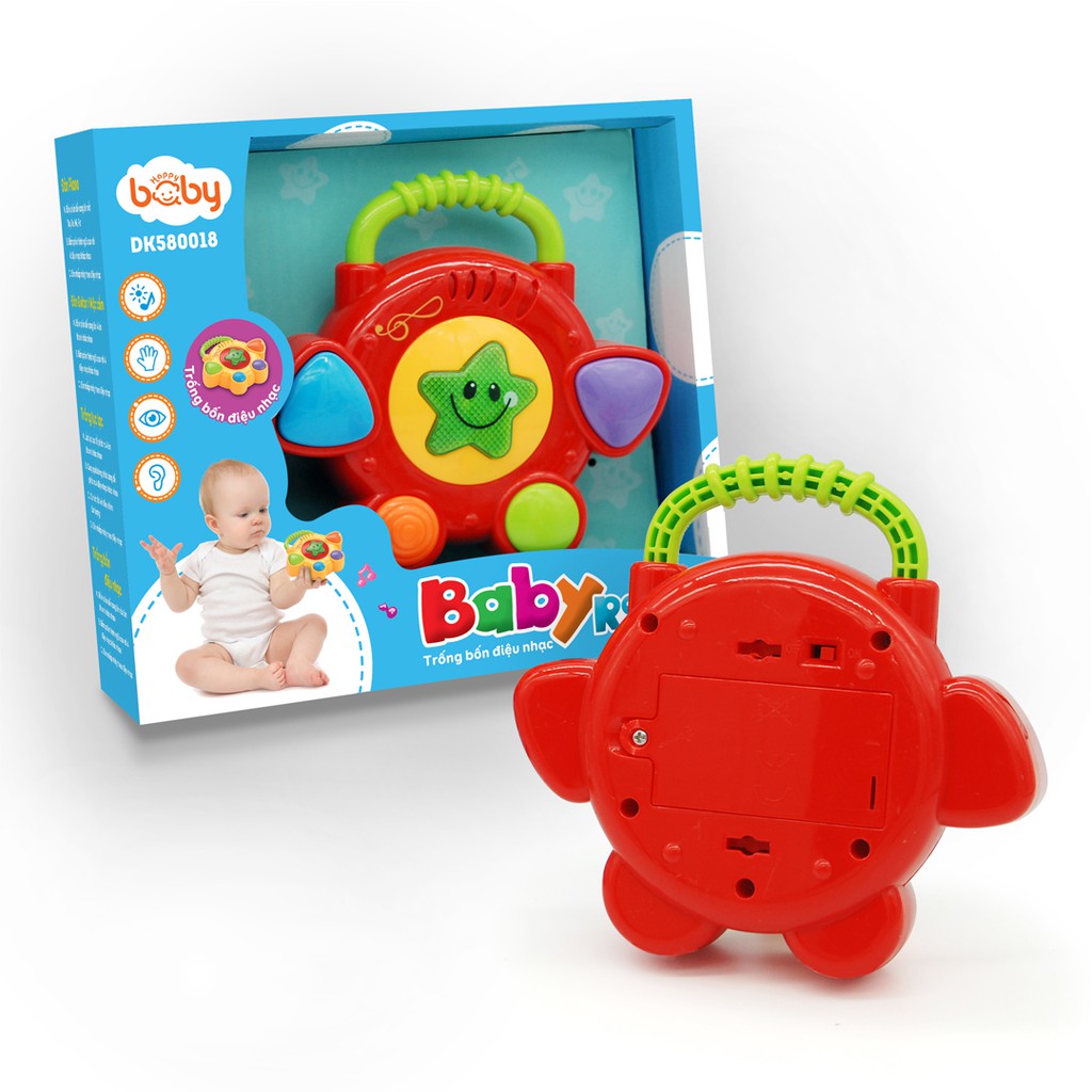 Đồ Chơi Trẻ Em DUKA Baby Rock Star - Trống Bốn Điệu Nhạc [An Toàn Cho Bé]