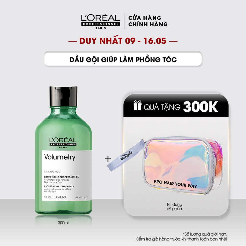 [Mã COSPPD05 giảm 10% đơn 400K] Dầu gội làm phồng tóc L'Oréal Professionnel Serie Expert Volumetry 300ml