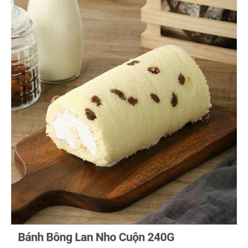 Bánh Bông Lan Nho/ Việt quất/ Socola/ trà xanh Cuộn 240G