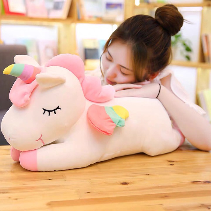 [Freeship 50k] Gấu Bông Ngựa Kỳ Lân 60cm, Ngựa Pony Thú Nhồi Bông Ngựa Pony Siêu Mềm mịn