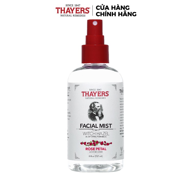 Nước hoa hồng không cồn THAYERS - Hương hoa hồng - Dạng xịt 237ml