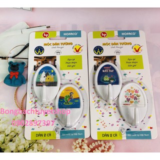 Móc dán tường siêu dính tiện lợi, cao cấp - Móc dán 2 cá HPG06 – Móc dán dính tường trang trí nhà cửa