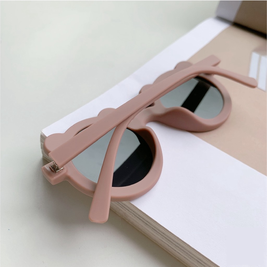 Kính Mát Gọng Tròn Chống Tia Uv Thiết Kế Tai Gấu Xinh Xắn Cho Bé Trai Bé Gái