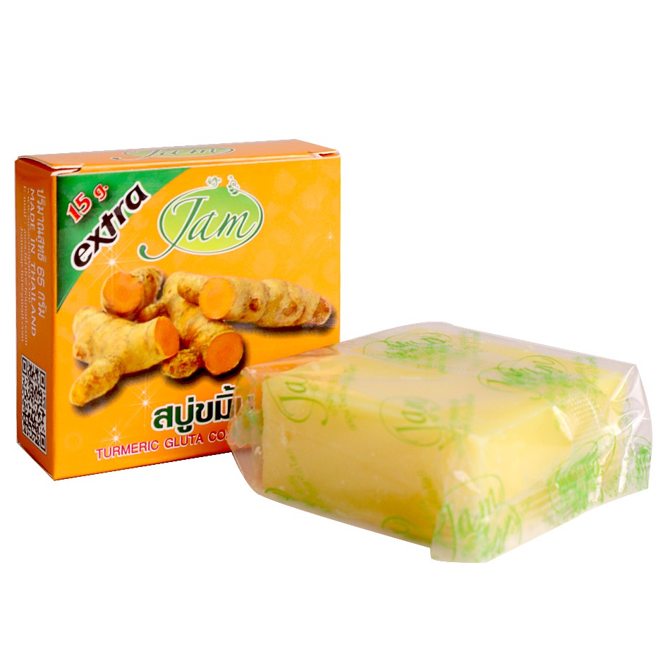 Xà bông nghệ sạch da JAM Thái Lan 65gr - xà bông nhập khẩu - Turmeric gluta collagen soap | BigBuy360 - bigbuy360.vn