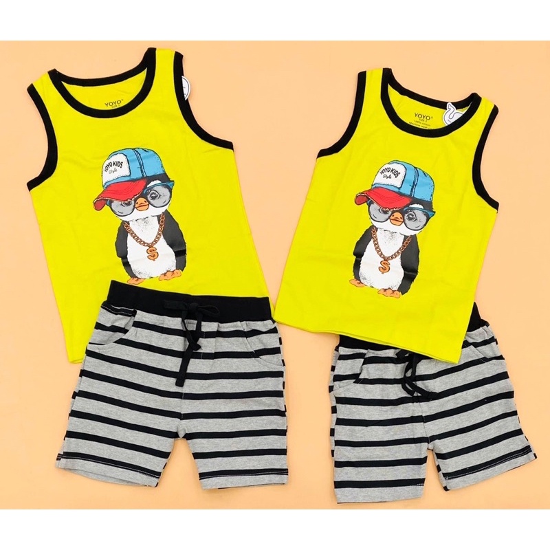 Bộ thun yoyo sát nách bé trai " YOYO KIDS STYLE"
