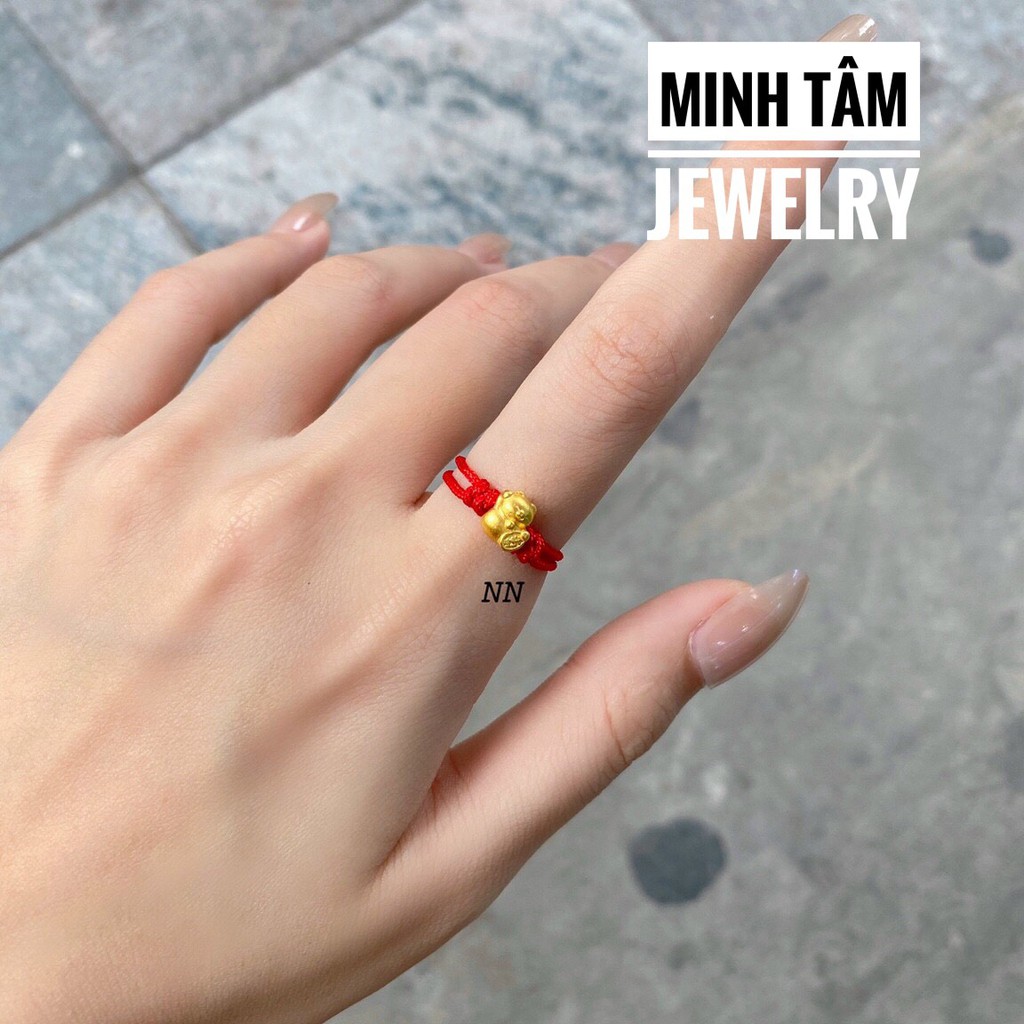 Charm Mèo thần tài 24 kara mini Mèo thần tài Au 24k Minh Tâm Jewelry