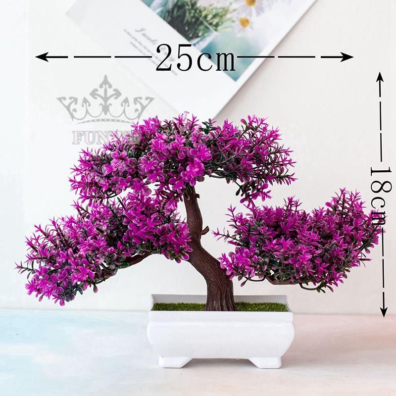 Chậu cây nhân tạo bằng nhựa trang trí cho nội thất