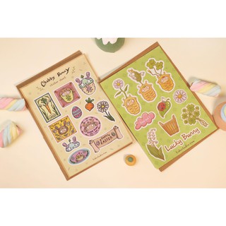 STICKER CHUBBY BUNNY & CHUBBY LUCKY TỪ TIDUWORKSHOP