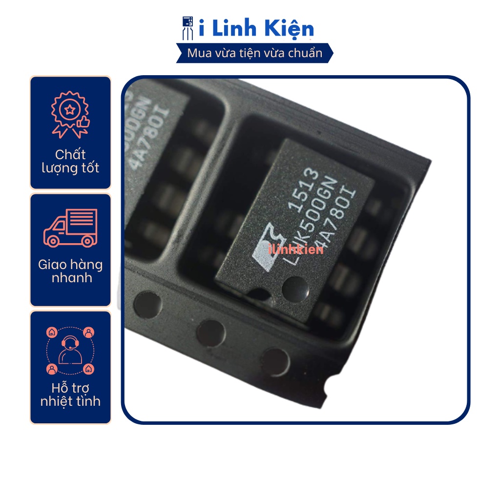 Ic nguồn LNK500GN SOP-7 chính hãng POWER Integrations