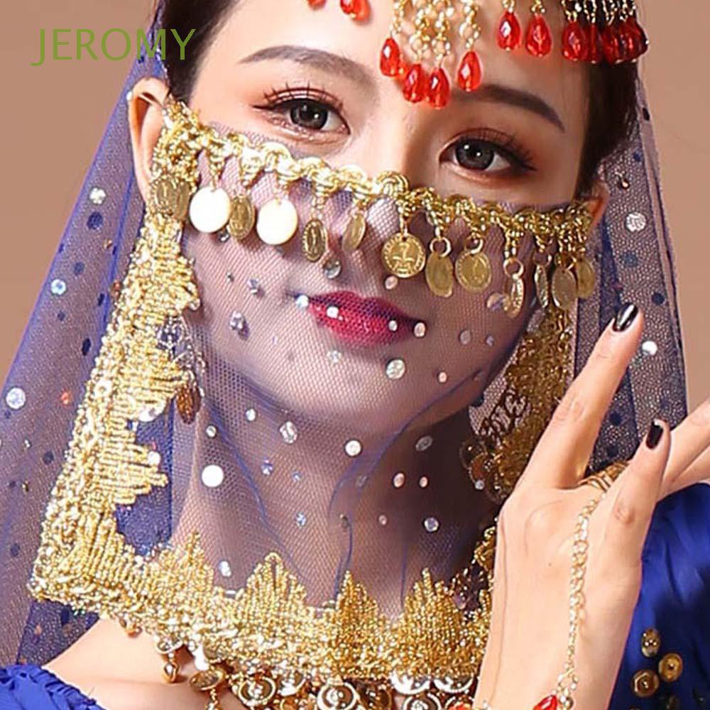 Khăn Lưới Đính Kim Sa Nhiều Màu Sắc Dùng Múa Bụng Ấn Độ Cho Nữ